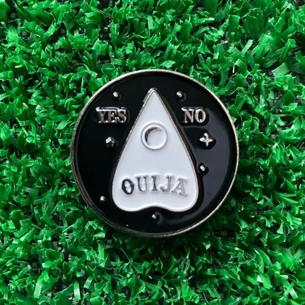 Ouija Board Round Enamel Pin/ Brooch Lapel